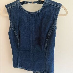 Sleeveless Denim Top